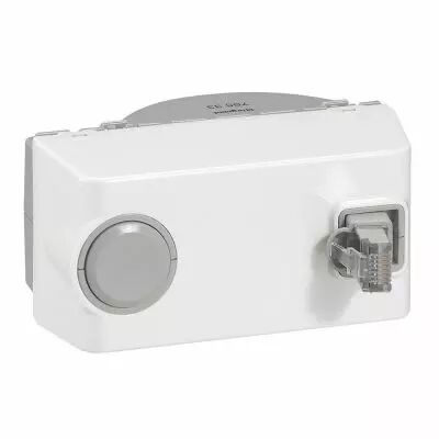 Prise RJ45 Prog Mosaic - Cat. 6 - FTP - avec enrouleur - 4 mod - blanc - LCS� (076533)