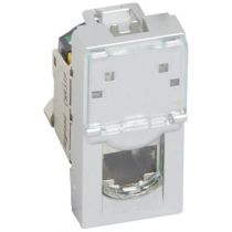 Prise RJ45 Prog Mosaic - Cat.6A - STP - 1 mod - alu - LCS² (079473)