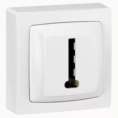 Prise t�l�phone 8 contacts Appareillage saillie complet - blanc (086038)