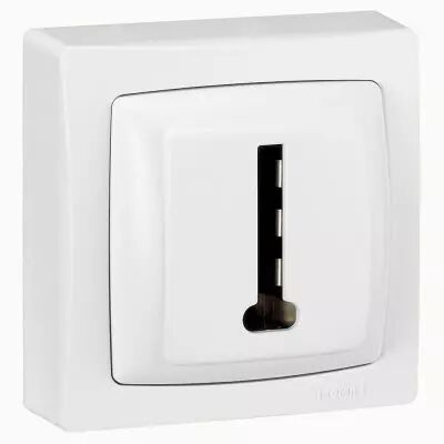 Prise t�l�phone 8 contacts appareillage saillie complet - blanc