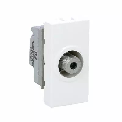 Prise t�l�vision typeF Mosaic 1 module - blanc (078790)
