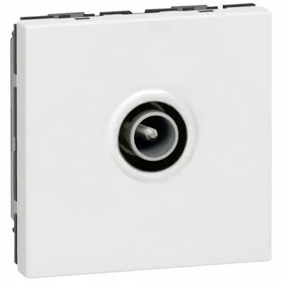 Prise TV - Prog Mosaic - �9,52mm m�le - 2 modules - blanc