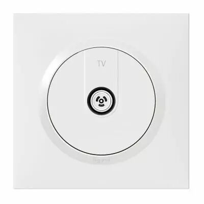 Prise TV �toile blind�e dooxie one livr�e avec plaque carr�e blanche et griffes (600751)