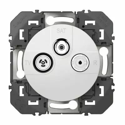 Prise TV-R-SAT 1 c�ble dooxie finition blanc (600353)