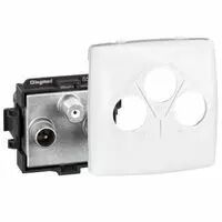 Prise TV-R-SAT appareillage saillie composable - blanc