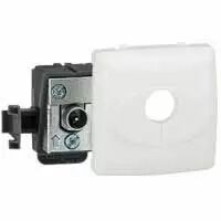 Prise TV simple - m�le - appareillage saillie composable - blanc