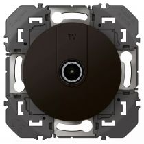 prise tv simple étoile blindée dooxie - noir (600862)
