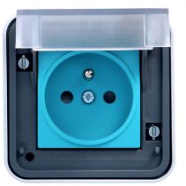 Prise Witty IP55 3KW 2P+T M2+ saillie (XEV080)