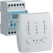 Programmateur modulaire digit chauf élec fil pilote boîtier amb 2 zones 7j 230V (49003)