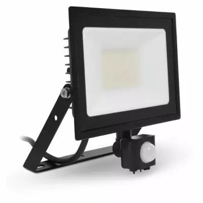 project led vision-el 230 v   50 w 4000k plat gris + detect ip65 (80332)