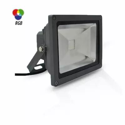 project led vision-el 230 v 20 watt rgb gris ip65 rf (8044)