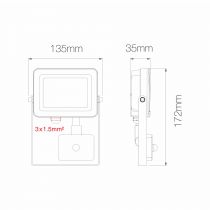 Projecteur LED extérieur SKY SENSOR 10W 5000K (4129)