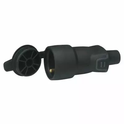Prolongateur + bouchon - 16A - caout - sortie droite - IP44 - IK08 - c�ble �2,5 (050447)
