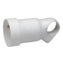 Prolongateur 2P+T - 16 A - plastique - anneaux - blanc (050421)