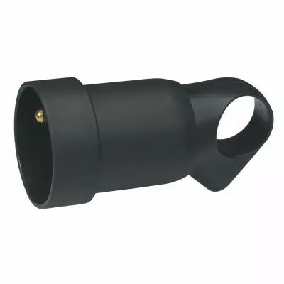 Prolongateur 2P+T - 16 A - plastique - anneaux - noir (050429)