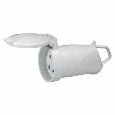 Prolongateur Plexo 20 A - 2P+T - IP44-IK08 - poign�e avec sortie lat - gris (055662)