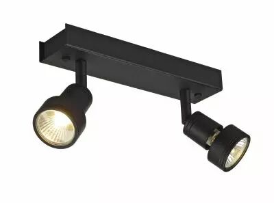 PURI, applique et plafonnier int�rieur, double, noir mat, GU10/QPAR51, 2x 50W max (147370)