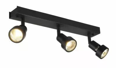 PURI, applique et plafonnier int�rieur, triple, noir mat, GU10/QPAR51, 3x 50W max (147380)
