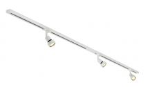 PURI TRACK, kit rail 1 allumage, intérieur, blanc, GU10/LED GU10 51mm, 3x 12,9W, 2 rails de 1m, 3 spots, 1 connecteur et 2 embou