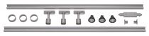 PURI TRACK, kit rail 1 allumage, intérieur, gris argent, GU10/LED GU10 51mm, 3x 12,9W, 2 rails de 1m, 3 spots, 1 connecteur et 2