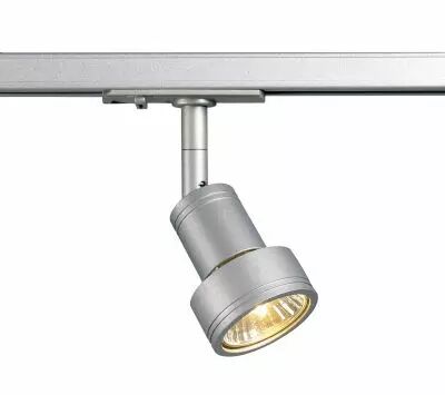 PURI TRACK, spot pour rail 1 allumage, int�rieur, gris argent, GU10/QPAR51, 50W max (143392)