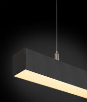 Q-LINE®, suspension intérieure, simple, noir, LED, 47W, 3000K, variable Dali (1001309)