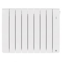 Radiateur chaleur douce connecté Bilbao 4 horizontal 1250W Blanc brillant (493824)