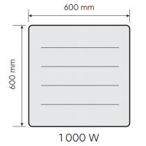 Radiateur connecté Nirvana Neo horizontal 1000W blanc (529916)