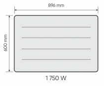 Radiateur connecté Nirvana Neo horizontal 1500W blanc (529918)