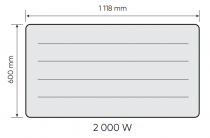 Radiateur connecté Nirvana Neo horizontal 2000W blanc (529919)