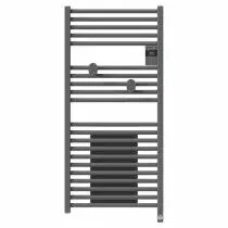 Radiateur sèche-serviettes connecté Riva 5 avec soufflerie 1500W Gris menhir (471638)