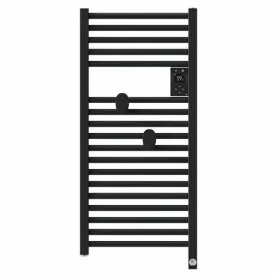 Radiateur s�che-serviettes connect� Riva 5 Etroit 300W Noir carbone (471655)