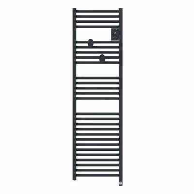 Radiateur s�che-serviettes connect� Riva 5 Etroit 500W Gris ardoise (471652)