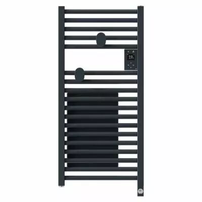 Radiateur s�che-serviettes connect� Riva 5 Etroit avec soufflerie 1300W Ardoise (471653)