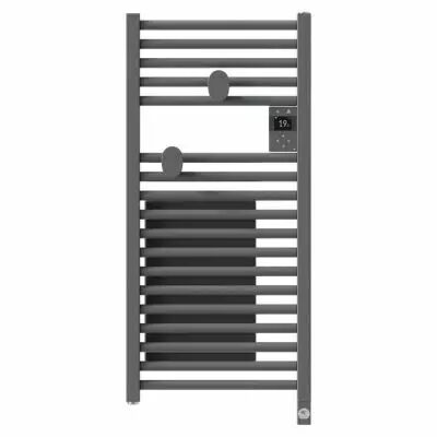 Radiateur s�che-serviettes connect� Riva 5 Etroit avec soufflerie 1300W Menhir (471650)