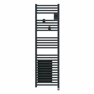 Radiateur s�che-serviettes connect� Riva 5 Etroit avec soufflerie 1500W Ardoise (471654)