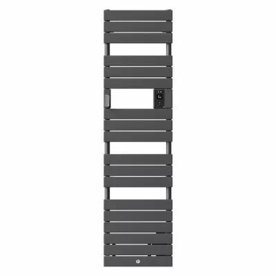 Radiateur s�che-serviettes Riviera 2 �troit avec soufflerie 1500W gris menhir (498254)