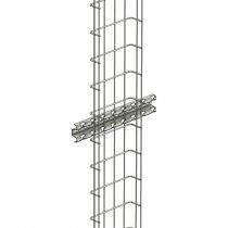 Rail sans vis RCSN 300 chemins de câbles fils Cablofil et ZF31- fixation murale chant ou remontée vert., fixation plafond et au 