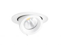 RANDY 1 - Downlight rond, orientable, blanc, 50°, LED intég 13W 3000K 1200lm (50778)