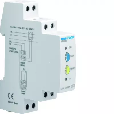 Relais dif 0.03A d�cl inst (HR500)