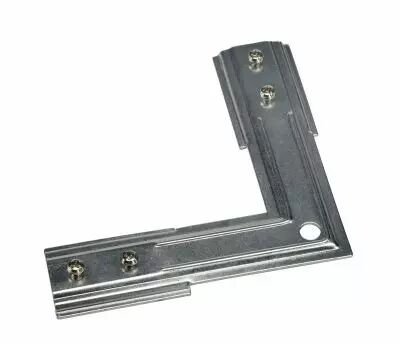 Renfort m�canique d\'angle, pour rail 1 allumage � encastrer, int�rieur, nickel mat (143152)