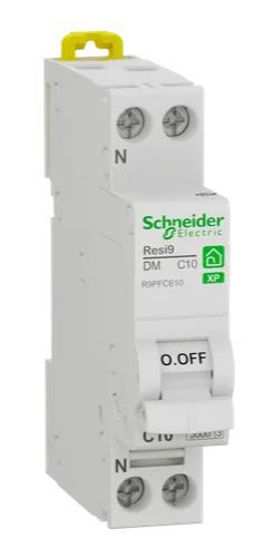 SCHNEIDER R9PFC610 - Resi9 XP - disjoncteur modulaire - 1P+N - 10A - courbe  C 