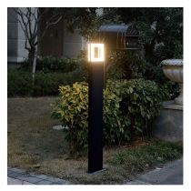 ring potelet rectangle 1m 12w diffuseur carre 3000k gs ip54 (67760)
