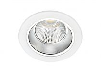 RIVA - Downlight IP20, Ø113mm, fixe, blanc, LED intég.10W 50° 3000K 900lm, dim (50600)