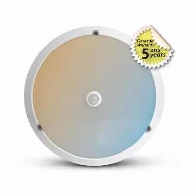 rondo cct hublot diam300mm 18w 3000k/4000k/6000k ip65 + detect ir 5ans (100388)
