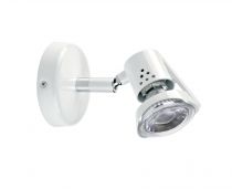 RUBIS - Spot sur patère GU10, blanc, a/lpe LED 6W 3000K 500lm incl (1373)