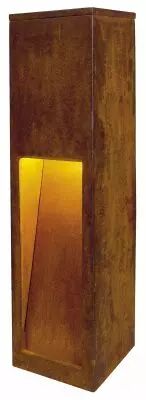RUSTY� SLOT 50, borne ext�rieure, fonte rouill�e, E27, 11W max, IP44 (229410)