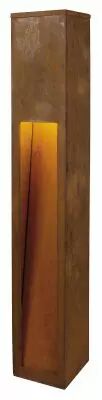 RUSTY� SLOT 80, borne ext�rieure, fonte rouill�e, E27, 11W max, IP44 (229411)