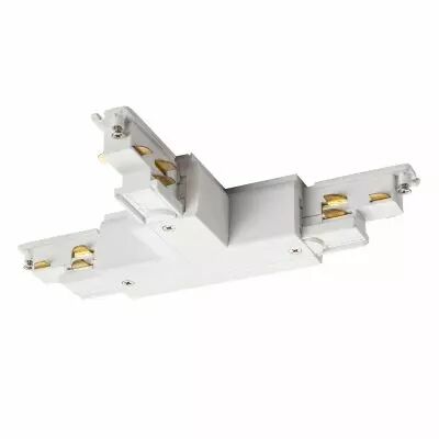 S-TRACK, connecteur en T, Dali, terre droite, pour rail 3 allumages, int�rieur, blanc (1002653)