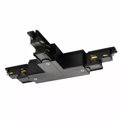 S-TRACK, connecteur en T, Dali, terre gauche, pour rail 3 allumages, int�rieur, noir (1002652)